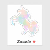 Schönes und buntes Einhorn Aufkleber (Blatt)