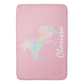 Schönes und buntes Einhorn Badematte (Vorderseite Vertikal)