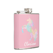 Schönes und buntes Einhorn Flachmann (Rechts)