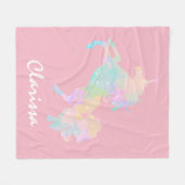 Schönes und buntes Einhorn Fleecedecke (Vorderseite (Horizontal))