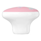 Schönes und buntes Einhorn Keramikknauf (Seitenansicht)