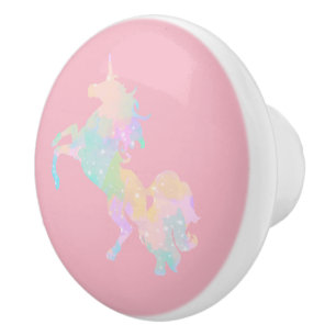 Schönes und buntes Einhorn Keramikknauf