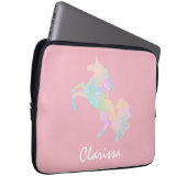Schönes und buntes Einhorn Laptopschutzhülle (Vorne Rechts)