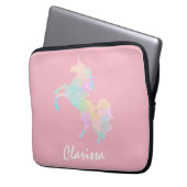 Schönes und buntes Einhorn Laptopschutzhülle (Vorderseite Links)