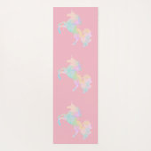 Schönes und buntes Einhorn Yogamatte (Rückseite)