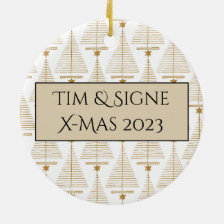 Schönes und einfaches Foto Weihnachten Baum Keramik Ornament