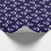 Schönes und einzigartiges Nautical Theme Anchor Mu Geschenkpapier (Ecke)