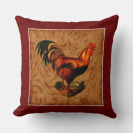 Schönes und elegantes Country-Rooster Kissen