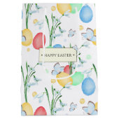 Schönes und elegantes Ostermuster Mittlere Geschenktüte (Rückseite)