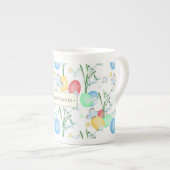 Schönes und elegantes Ostermuster Porzellantasse (Vorderseite Rechts)