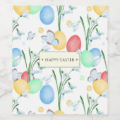 Schönes und elegantes Ostermuster Weinetikett (Einzelnes Label)