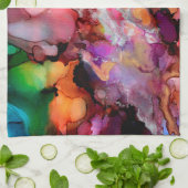 Schönes und farbenfrohes Abstraktes Küchentuch (Gefaltet)