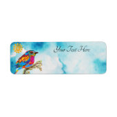 Schönes und farbenfrohes Bird Address Label (Vorne)