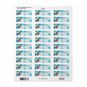 Schönes und farbenfrohes Bird Address Label (Vorne)