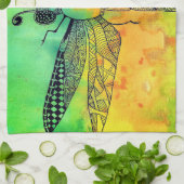 Schönes und farbenfrohes Dragonfly Küchentuch (Gefaltet)