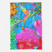 Schönes und farbenfrohes Hummingbird Küchentuch (Vertikal)