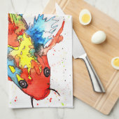 Schönes und farbenfrohes Koi Fish Küchentuch (Viertel Falte)