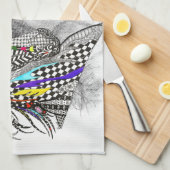 Schönes und farbenfrohes Pferd Küchentuch (Viertel Falte)