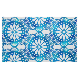 Schönes und klassisches indigofarbenes Muster Stoff