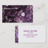 Schönes und kühnes Lila Kristallgeode Visitenkarte (Vorne/Hinten)
