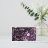 Schönes und kühnes Lila Kristallgeode Visitenkarte (Stehend Vorderseite)