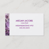Schönes und kühnes Lila Kristallgeode Visitenkarte (Rückseite)