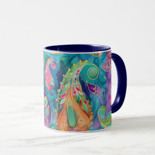 Schönes und lebendiges Whimsical Paisley Tasse