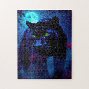 Schönes und majestätisches Panther mitten im Garte Puzzle