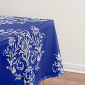 Schönes und stilvolles Damask-Muster auf Cobalt Bl Tischdecke (Beispiel)