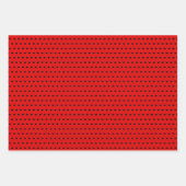 Schönes und stilvolles Rot-Schwarz-Herzen-Muster Geschenkpapier Set (Vorderseite 3)