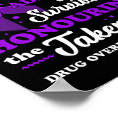 Schönes und unterstützendes Arzneimittelüberdosier Poster (Ecke)