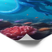 Schönes Unterwasser-Drachenposter Poster (Ecke)