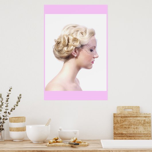 Schönes Updo Poster (Küche)