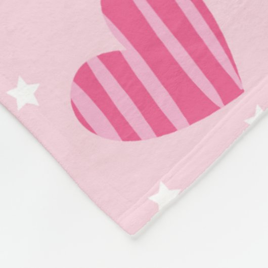 Schönes Valentinisches Herzdesign Fleecedecke (Ecke)