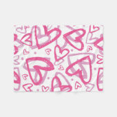 Schönes Valentinisches Herzdesign Fleecedecke (Vorderseite (Horizontal))