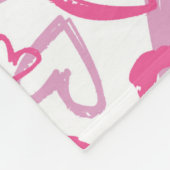 Schönes Valentinisches Herzdesign Fleecedecke (Ecke)