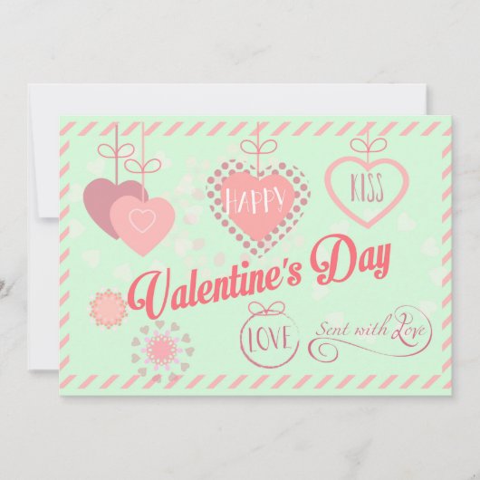 Schönes Valentinstag Modernes Design Boho Feiertagskarte (Vorderseite)