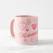 Schönes Valentinstag Modernes Design Boho Tasse (Vorderseite Links)