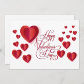 Schönes Valentinstag Modernes Design-Trendsetter Feiertagskarte (Vorne/Hinten)