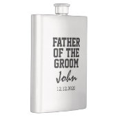 Schönes VATER DER GRUOM-Typografie Monogramm Flachmann (Rechts)