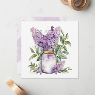 Schönes Veilchenbouquet Mitteilungskarte