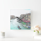Schönes Venedig Italien Quadratische Wanduhr (Zuhause)
