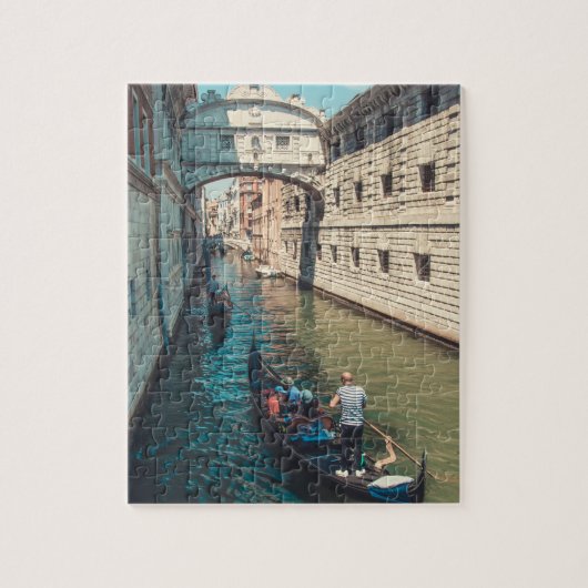 Schönes Venedig mit Gondelszene Puzzle (Vertikal)