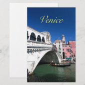 Schönes Venedig, Rialto-Brücke Briefpapier (Vorne/Hinten)