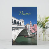 Schönes Venedig, Rialto-Brücke Briefpapier (Stehend Vorderseite)
