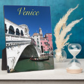 Schönes Venedig, Rialto-Brücke Fotoplatte (Seite)