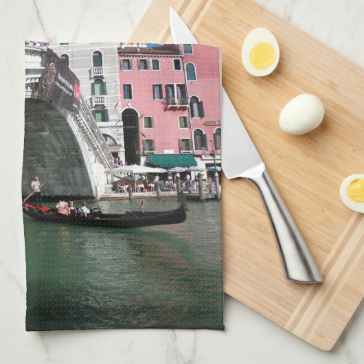 Schönes Venedig, Rialto-Brücke Küchentuch (Viertel Falte)