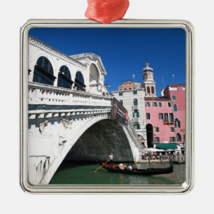 Schönes Venedig, Rialto-Brücke Silbernes Ornament