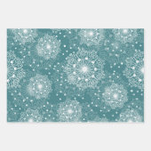 schönes Verpackungspapier mit Schneeflocken im Win Geschenkpapier Set (Vorderseite 2)