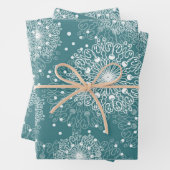 schönes Verpackungspapier mit Schneeflocken im Win Geschenkpapier Set (Beispiel)